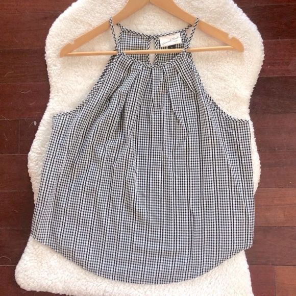 Universal Thread Tops - Universal threads black & white gingham halter blouse